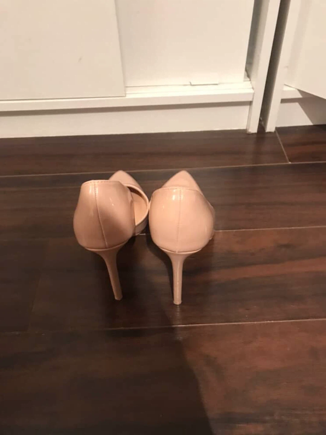 Nude Patent Leather Pointed Toe Heels - photo 3