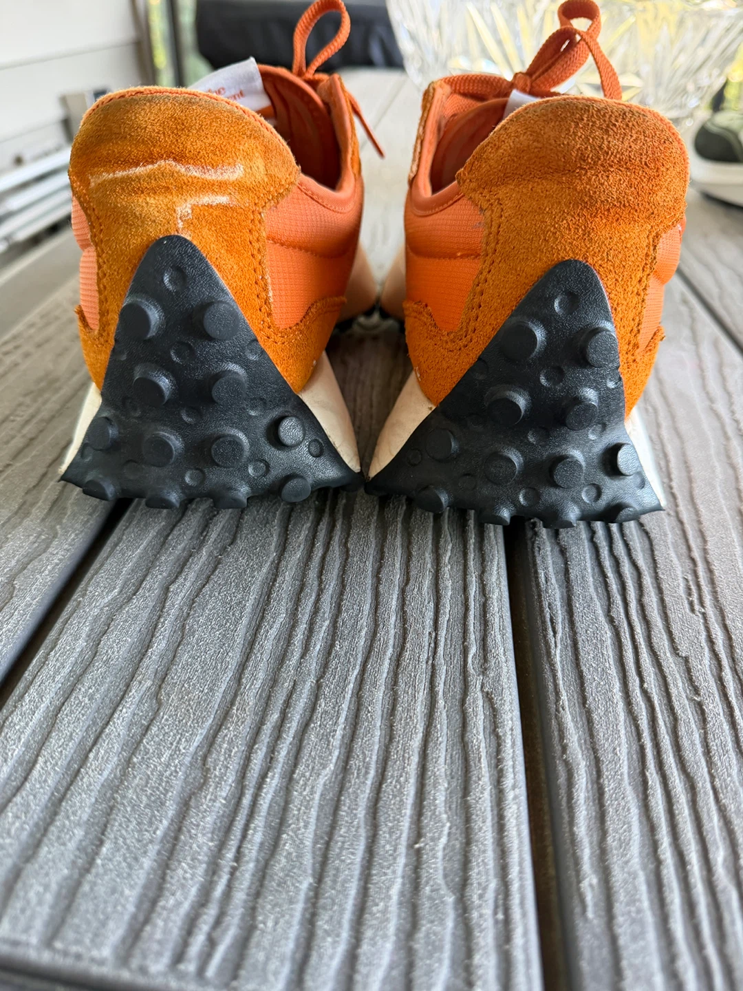 New Balance 327 Orange Suede Sneakers - photo 4