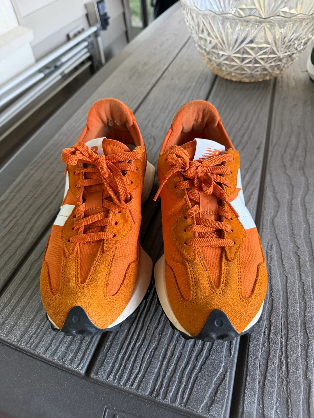 New Balance 327 Orange Suede Sneakers - photo 2