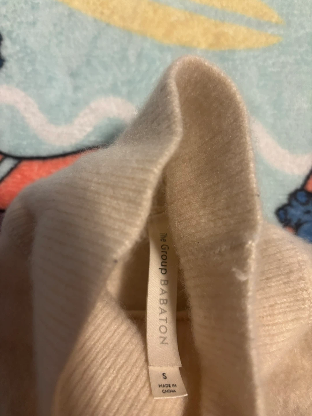 The Group Babaton Cream Turtleneck crop Sweater Size S - photo 2
