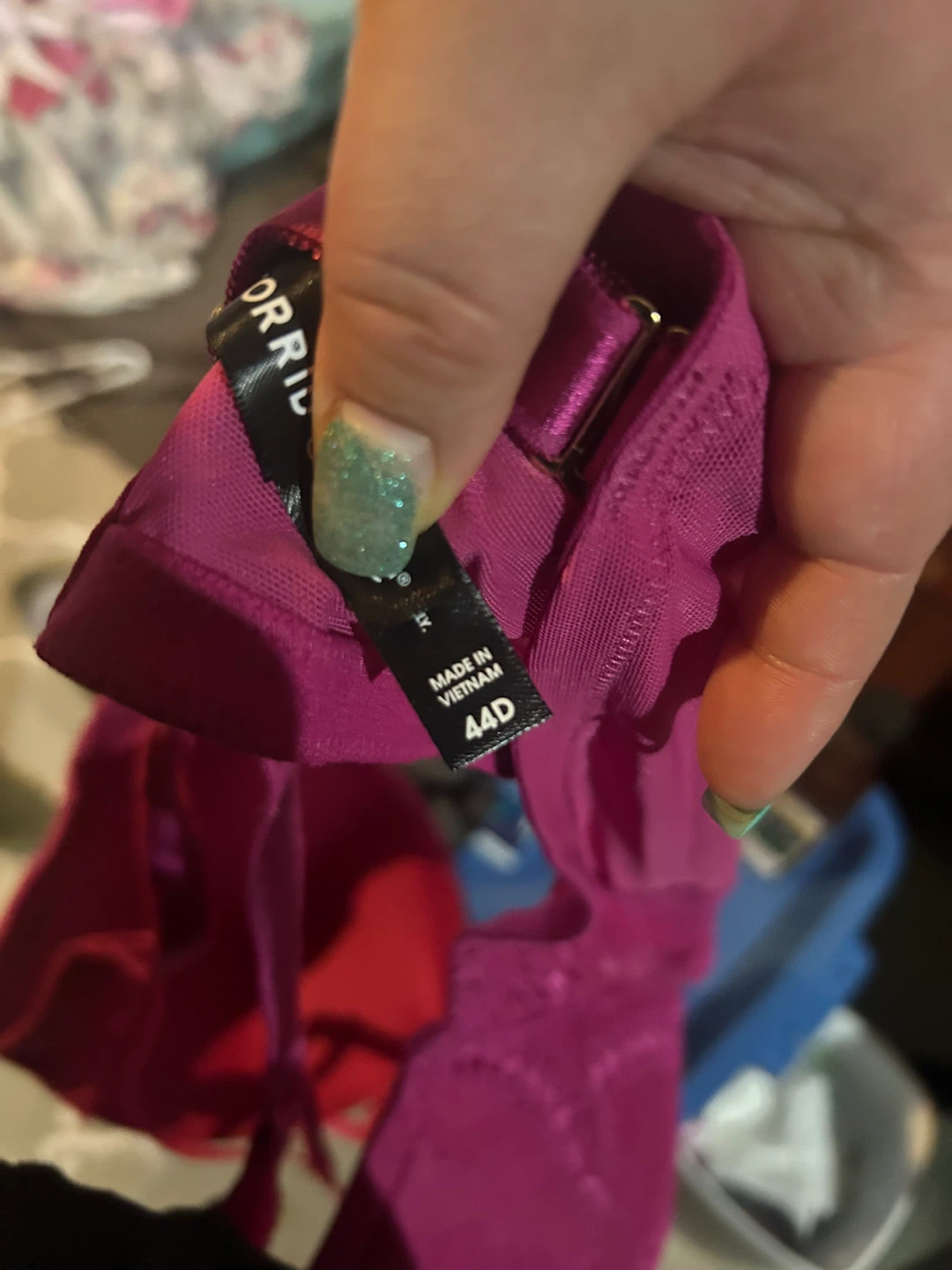 Torrid Bra 44D Magenta Lace-Up - photo 2