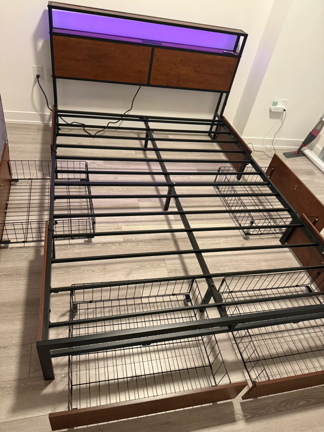 HAUSOURCE Queen Bed Frame with Storage - photo 2