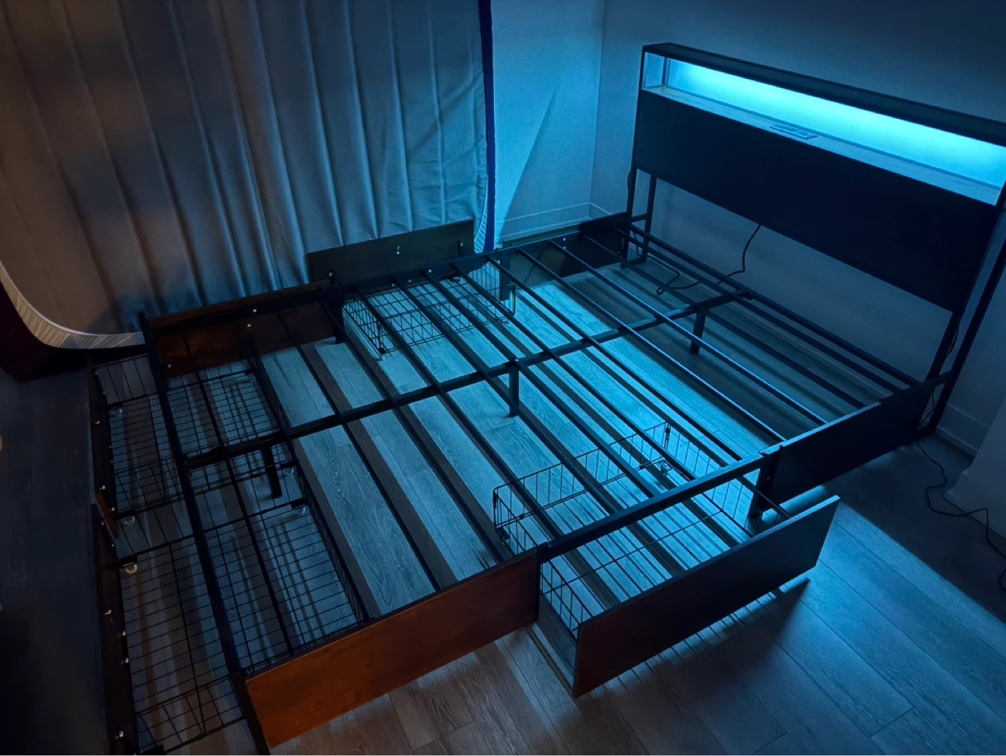 HAUSOURCE Queen Bed Frame with Storage - photo 3