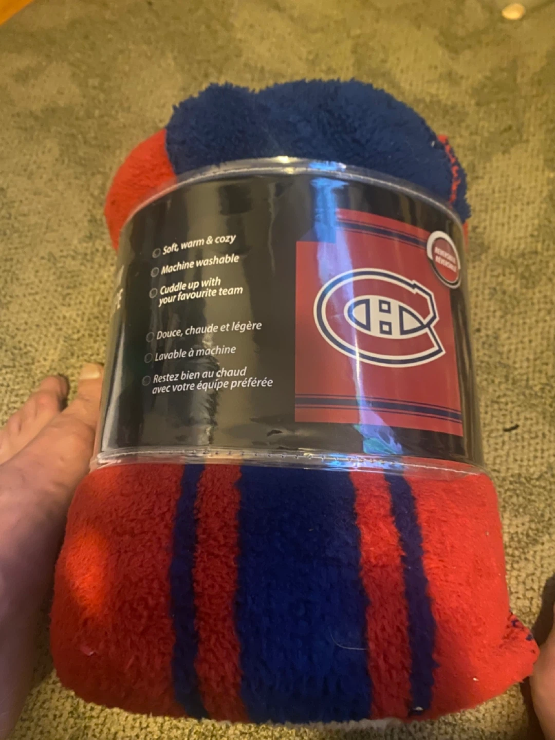 Large NHL Montreal Canadiens Throw Blanket