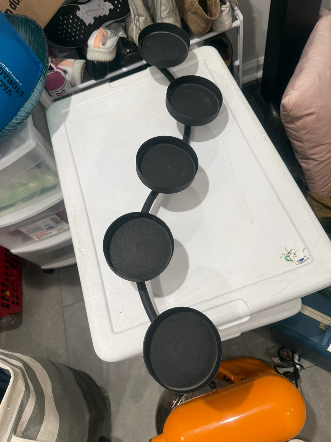 Black 5-Candle Table Sconce