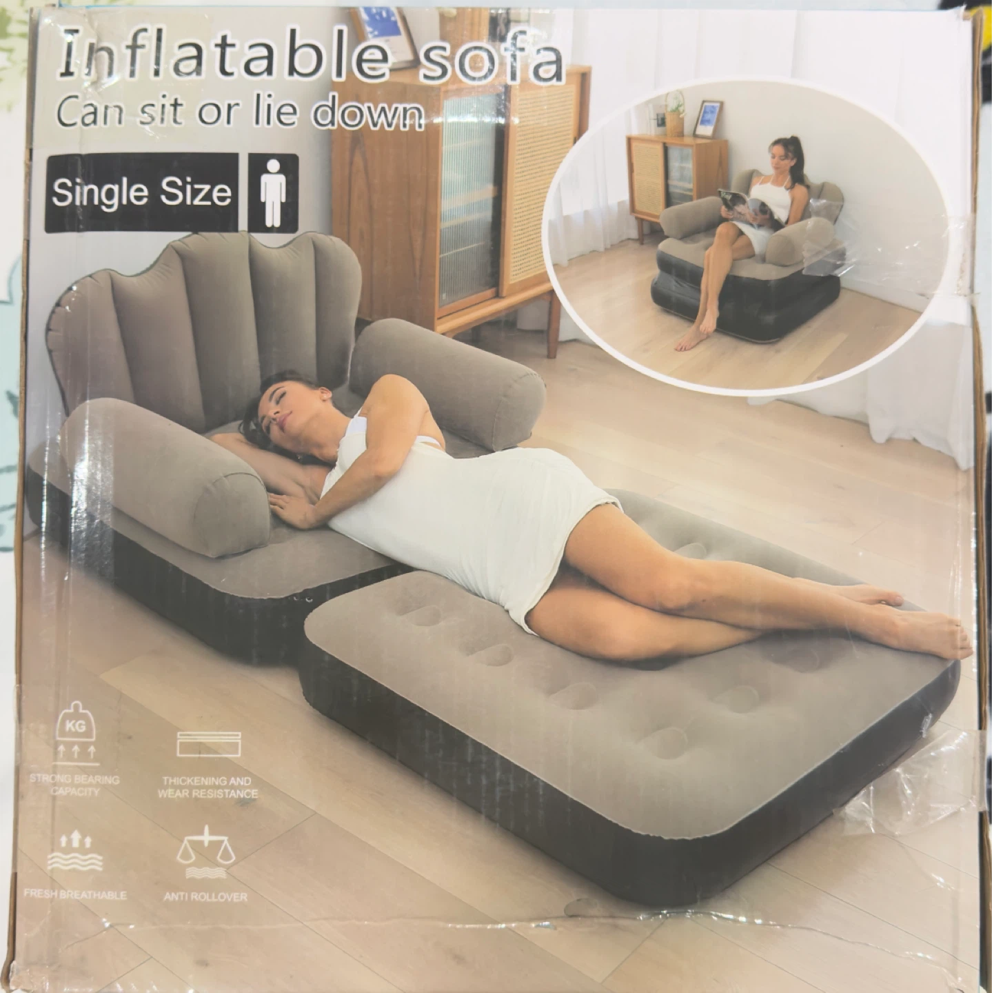 Inflatable Sofa - Single Size, Can Sit or Lie Down