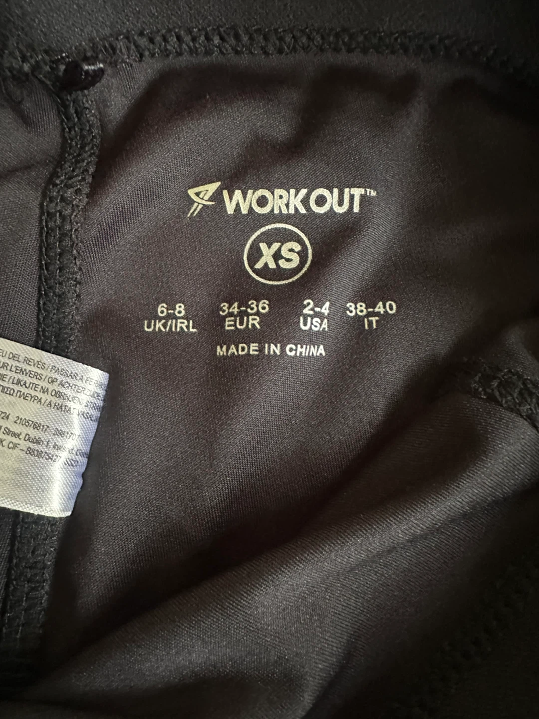 Workout Black Leggings XS