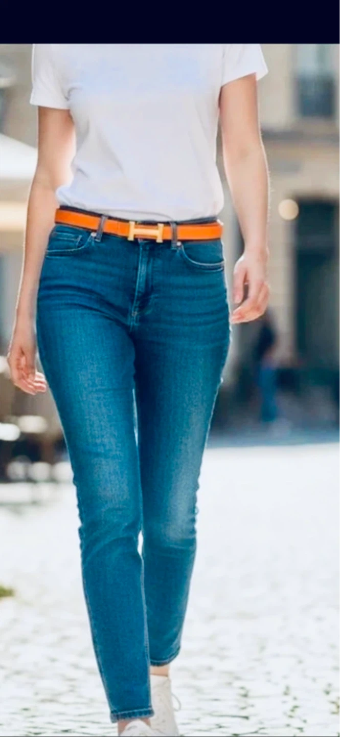 Reversible Belt Orange/Black Gold Buckle - photo 2