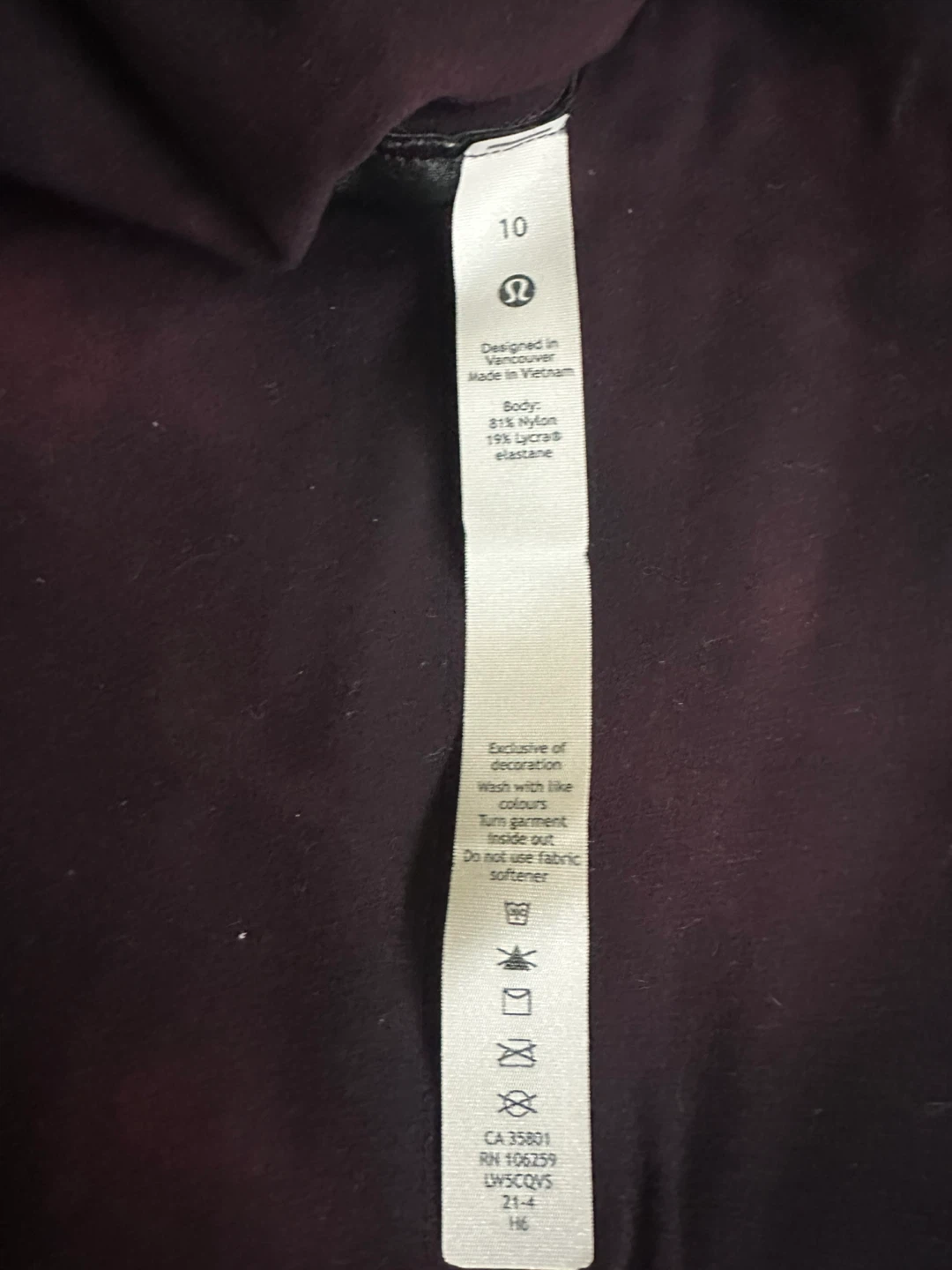 Lululemon Align Leggings Burgundy Tie-Dye Size 10 - photo 4