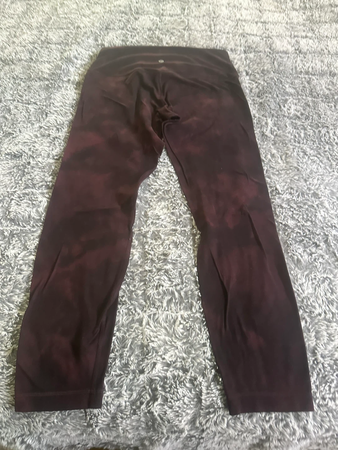 Lululemon Align Leggings Burgundy Tie-Dye Size 10