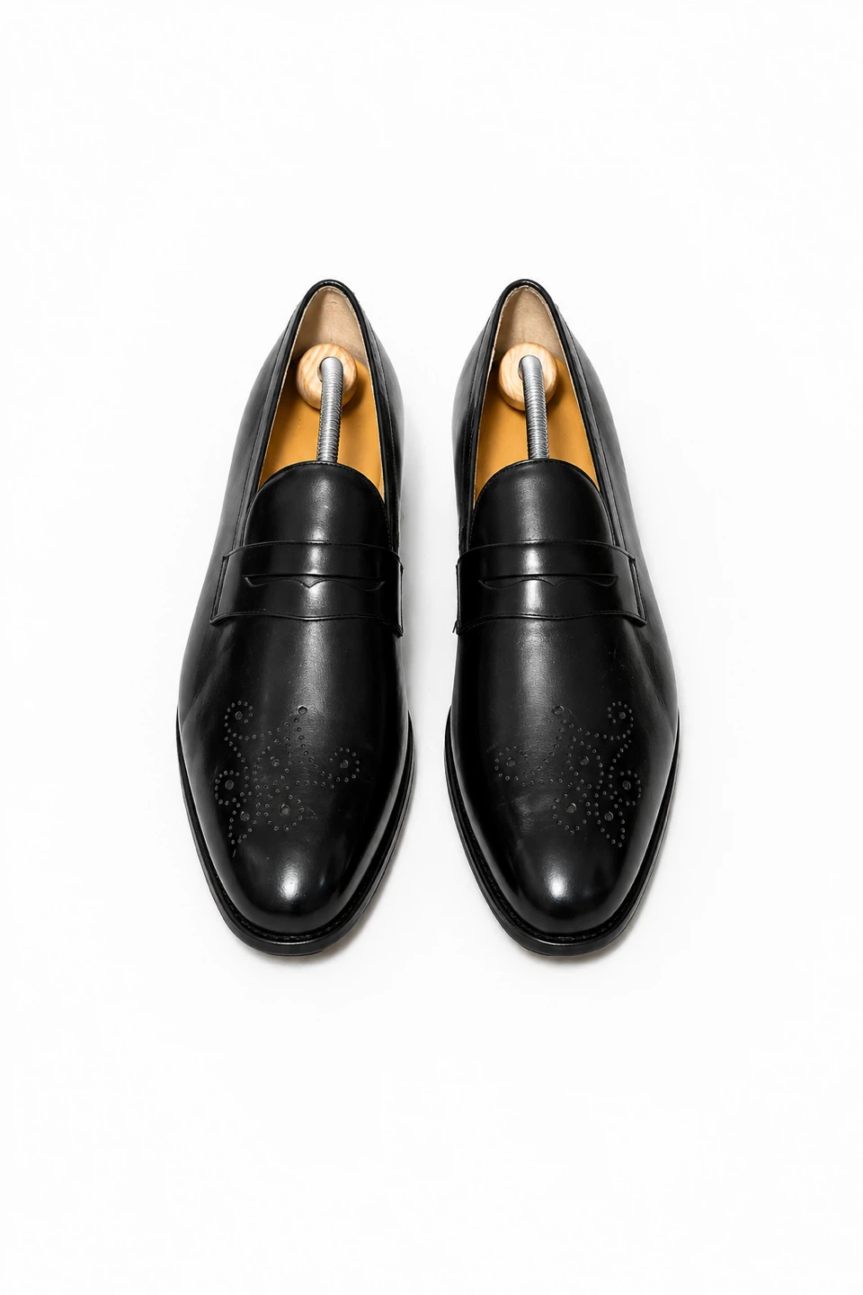 Louis Vuitton Black Leather Penny Loafers