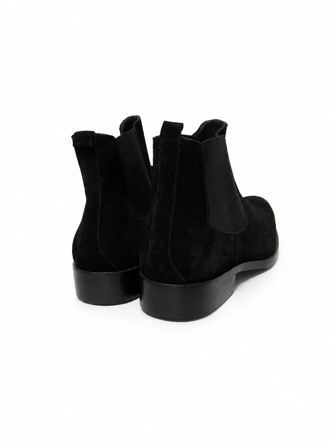 Black Suede Pointed Toe Chelsea Boots - photo 4
