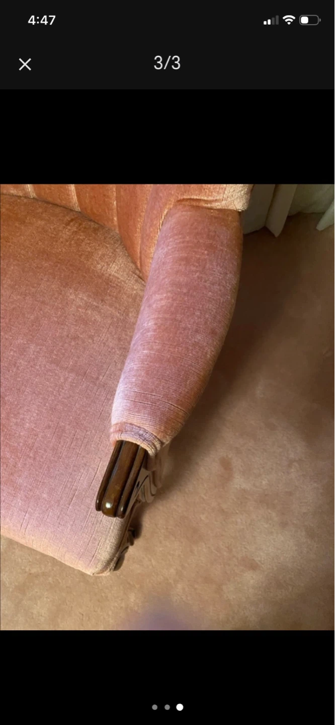 Pink Velvet Accent Chair - photo 2