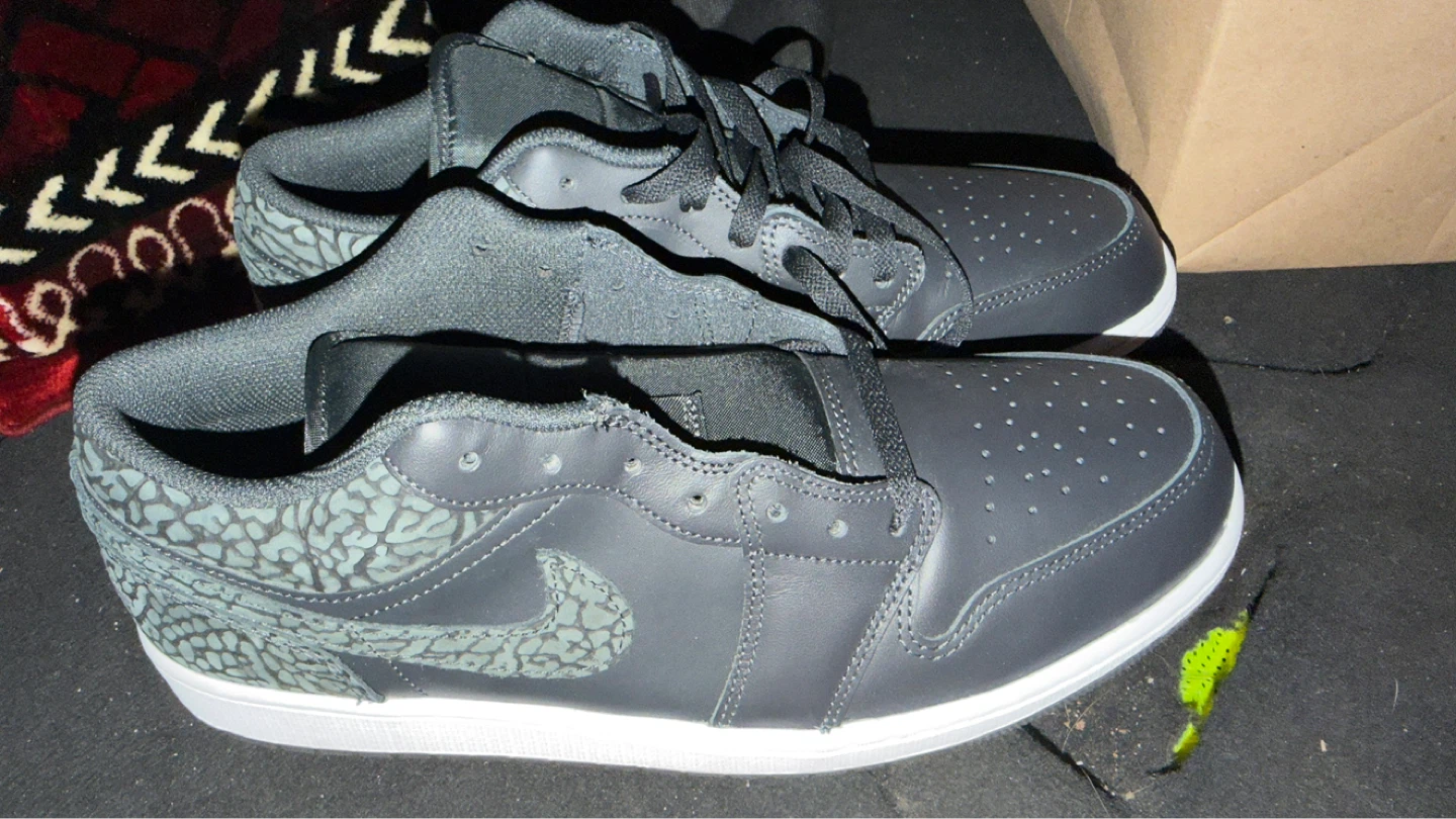 Air Jordan 1 Low Elephant Print Sneakers