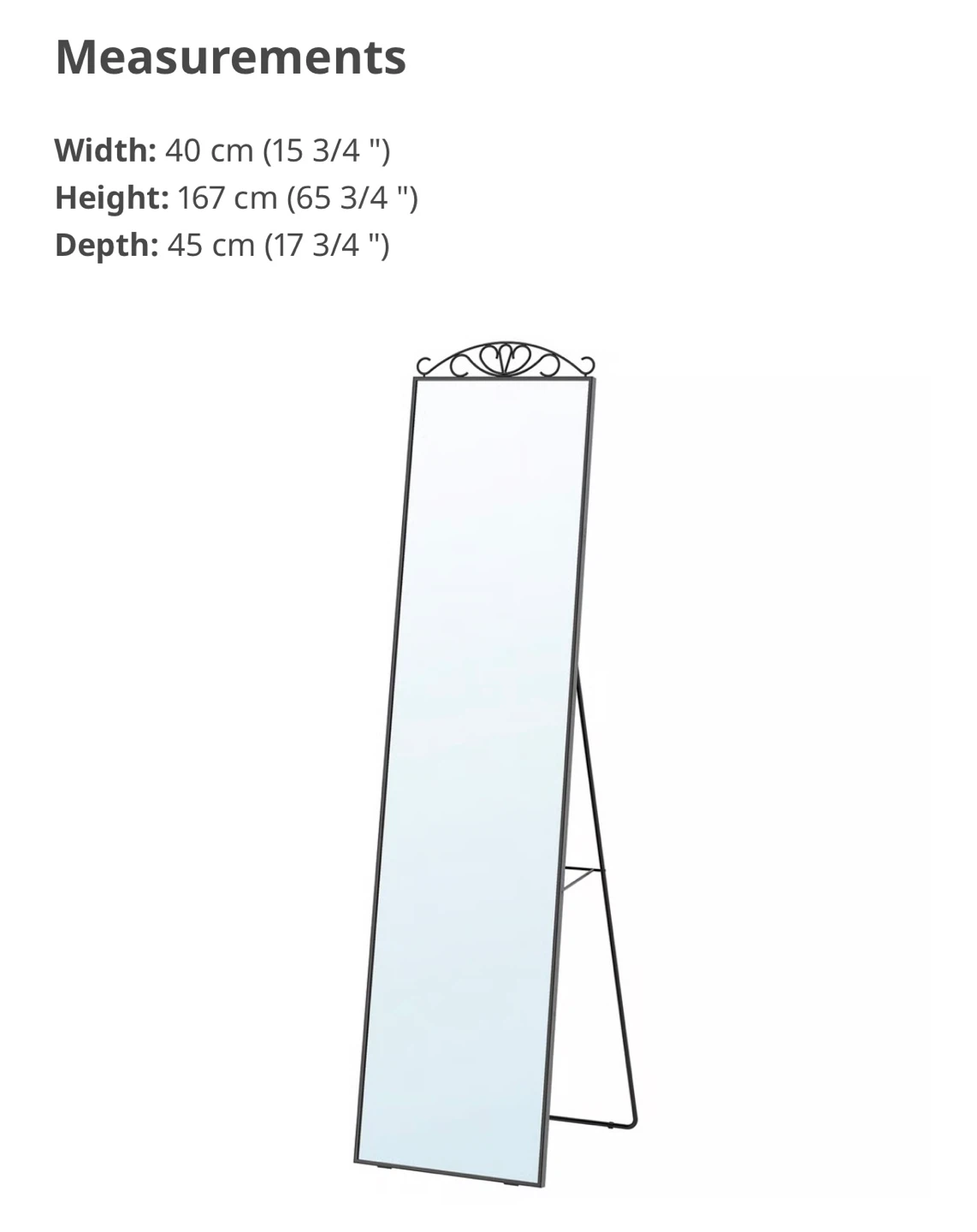IKEA Full Length Standing Mirror - photo 3