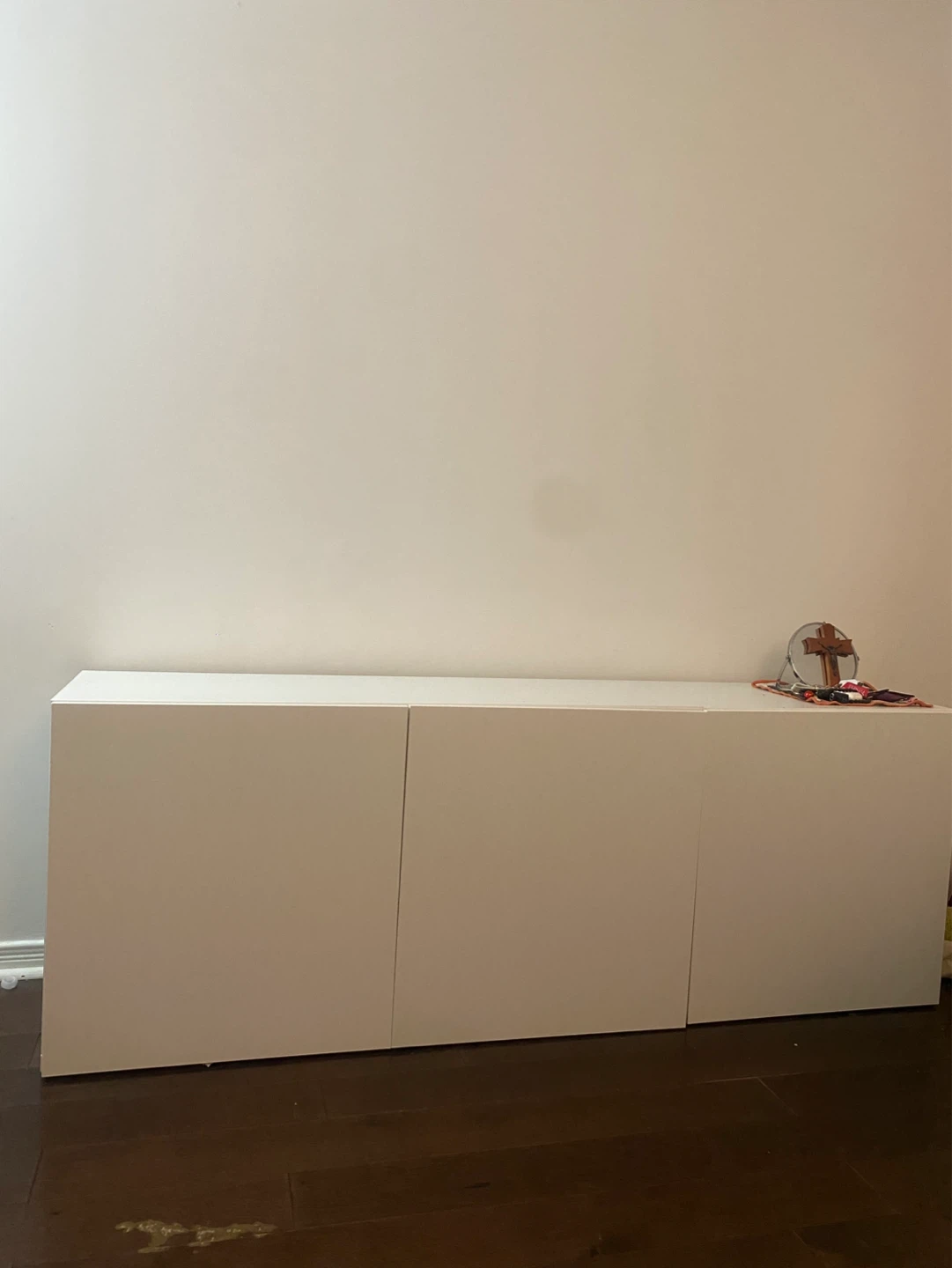 White 3-Door Storage Cabinet/Credenza