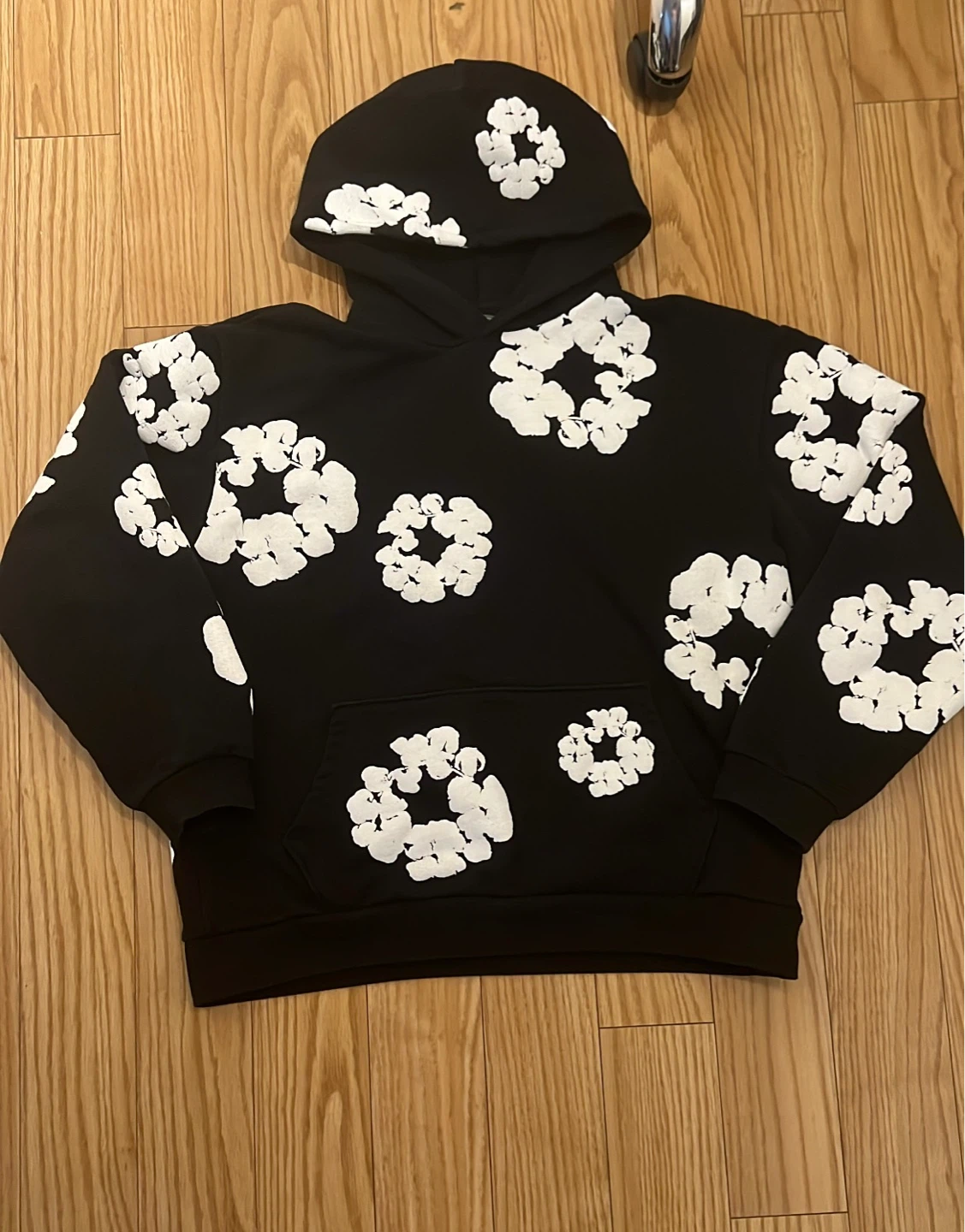 Denim Tears African Diaspora Goods Black Floral Hoodie