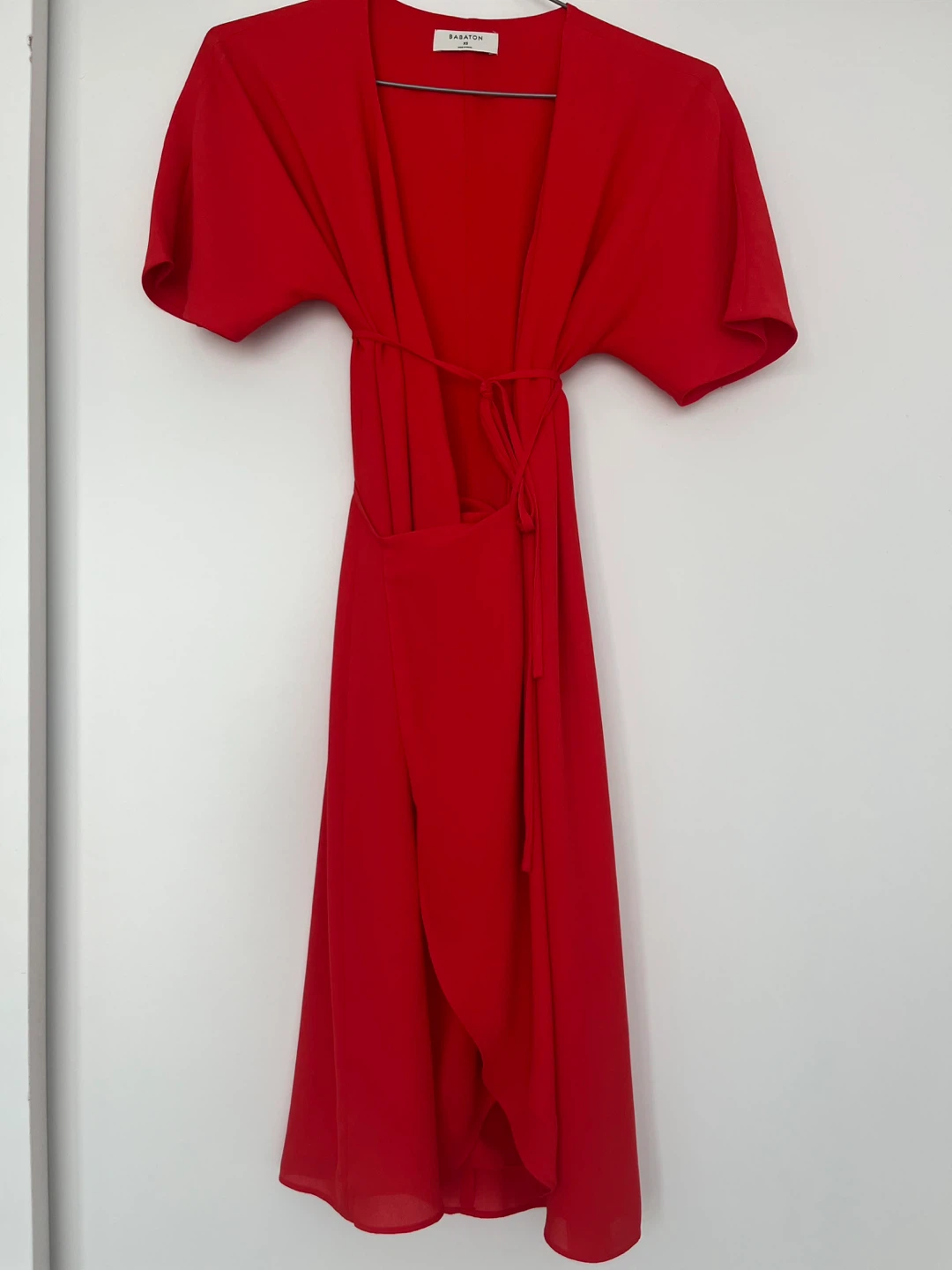 Babaton Red Wrap Dress XS - photo 5