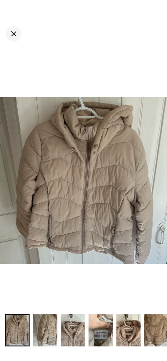 Calvin Klein Puffer Jacket - XL - Tan