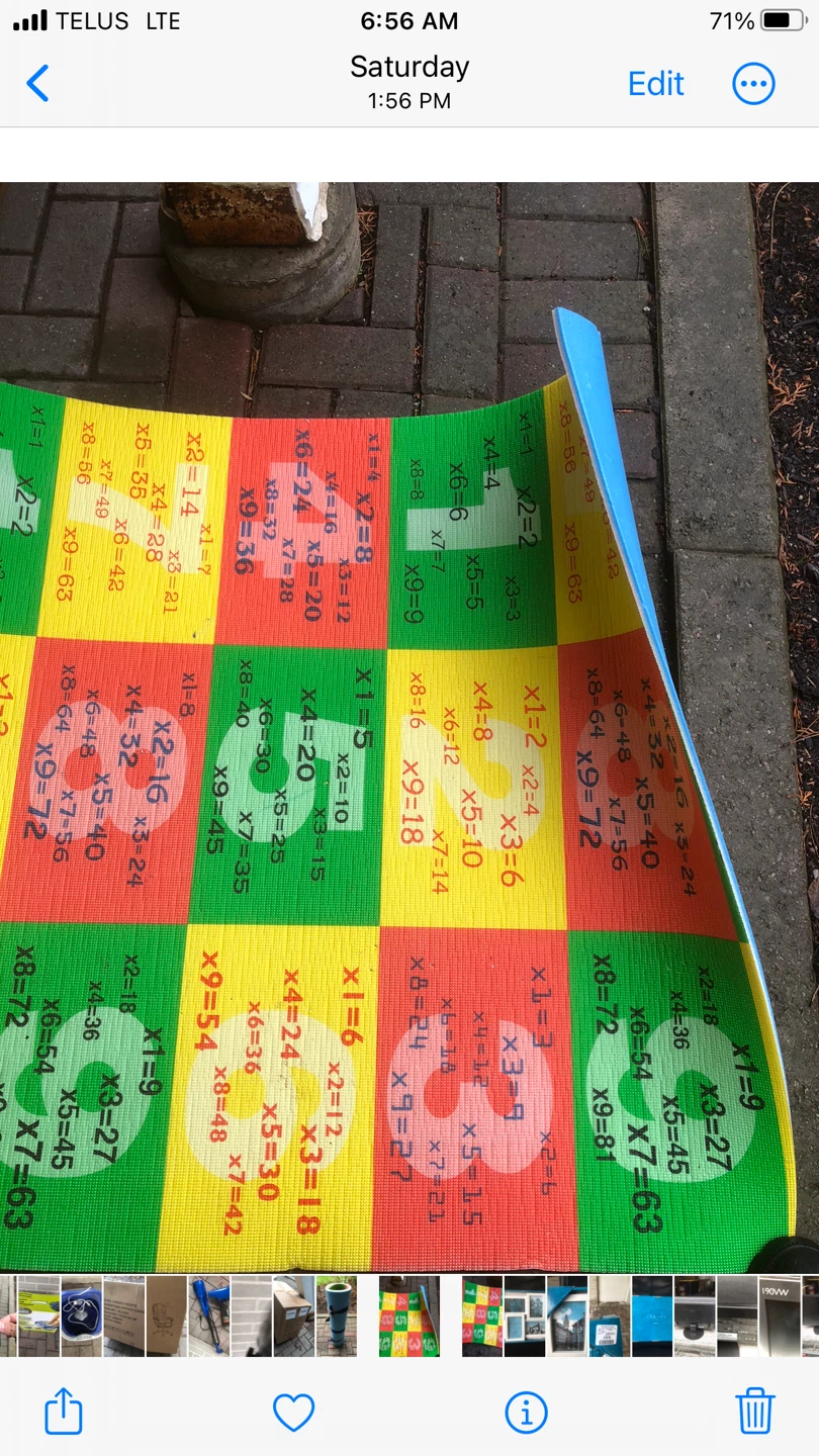 Kids Math Multiplication Table Play Mat - photo 2