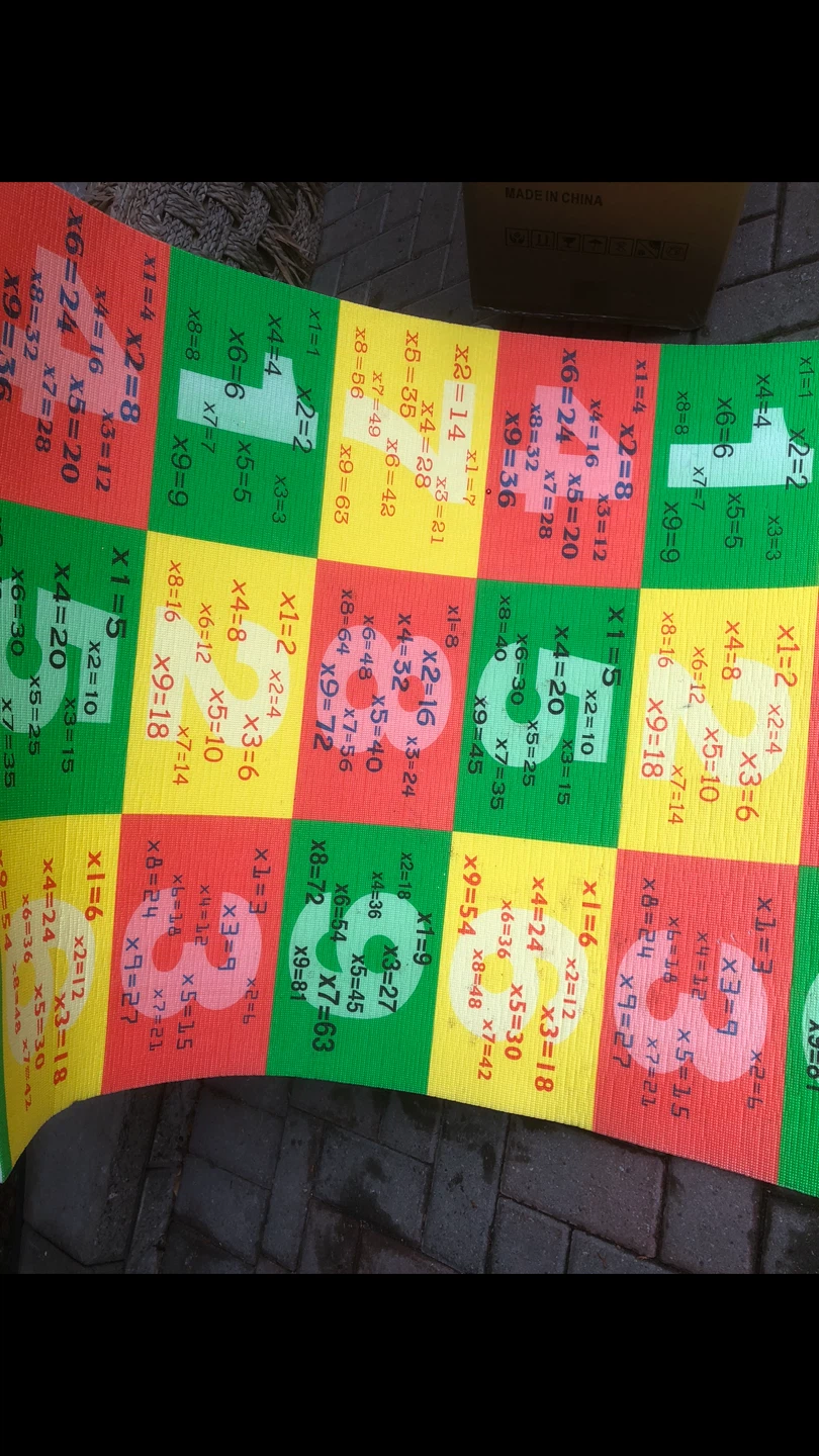 Kids Math Multiplication Table Play Mat