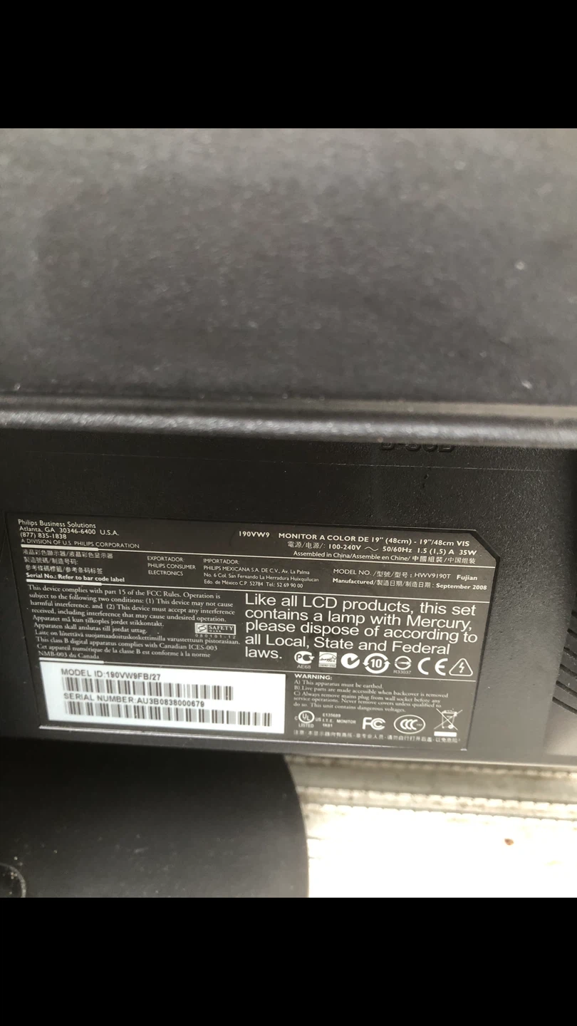 Philips 190VW 19" LCD Monitor - photo 3