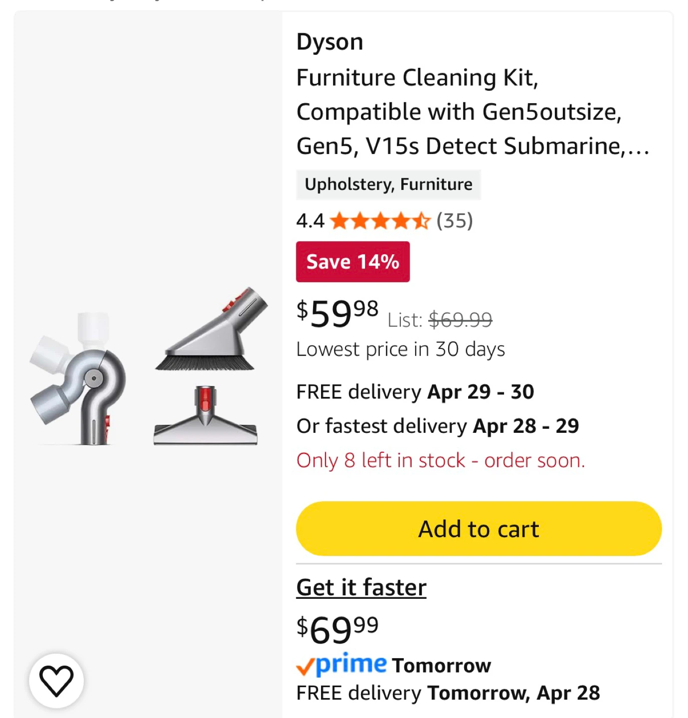 Dyson Furniture Cleaning Kit - photo 3