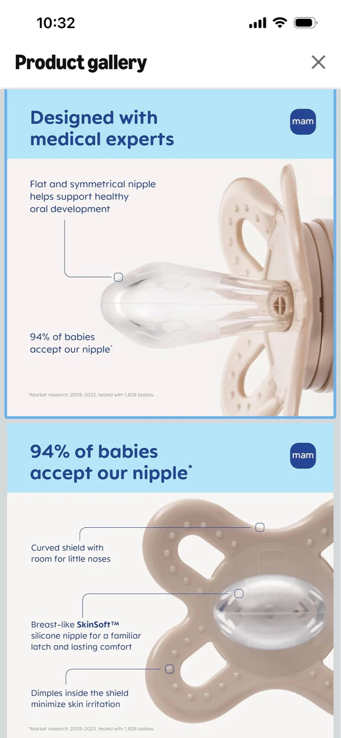 Brand New-MAM Original Start Pacifiers 0-3 Months