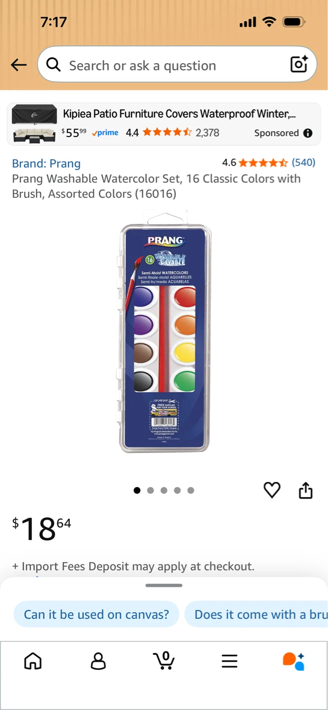 New-Prang 16 Washable Semi-Moist Watercolors with Brush - photo 5