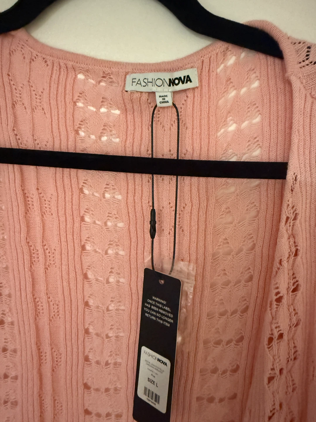 Fashion Nova Pink Long Cardigan Sweater Size L - photo 2