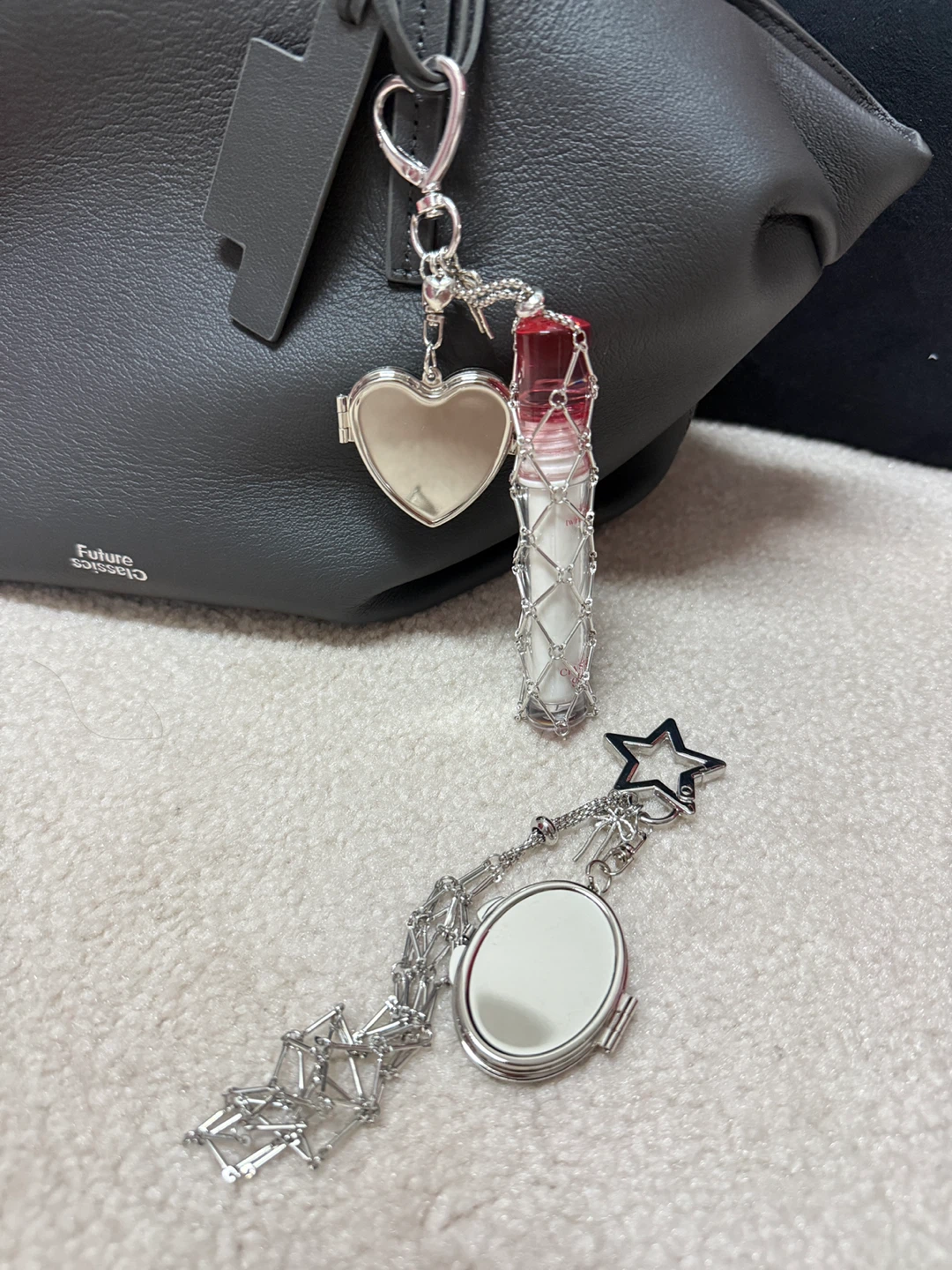 Stainless Steel Lipstick Keychain