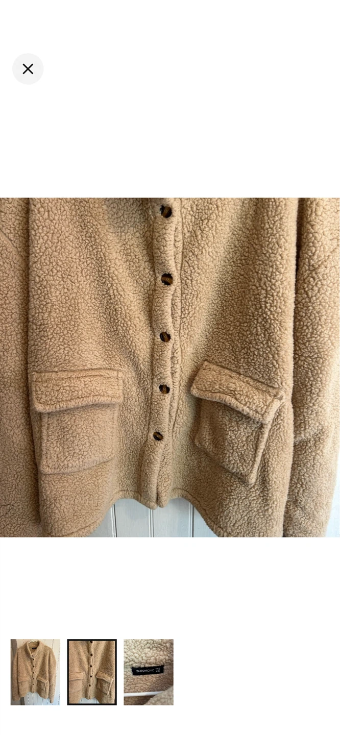 Bloomchic Teddy Fleece Button-Up Jacket - photo 2