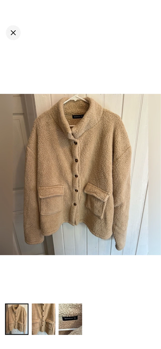 Bloomchic Teddy Fleece Button-Up Jacket