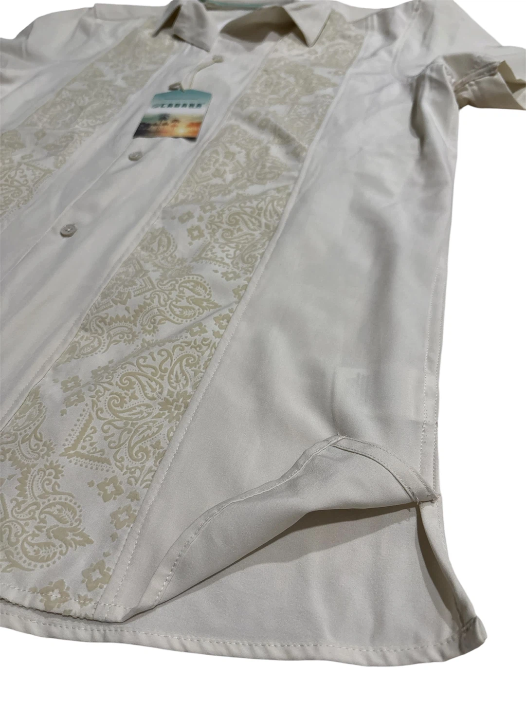 Cabana Men's Short Sleeve Shirt - Beige - Size M - photo 2