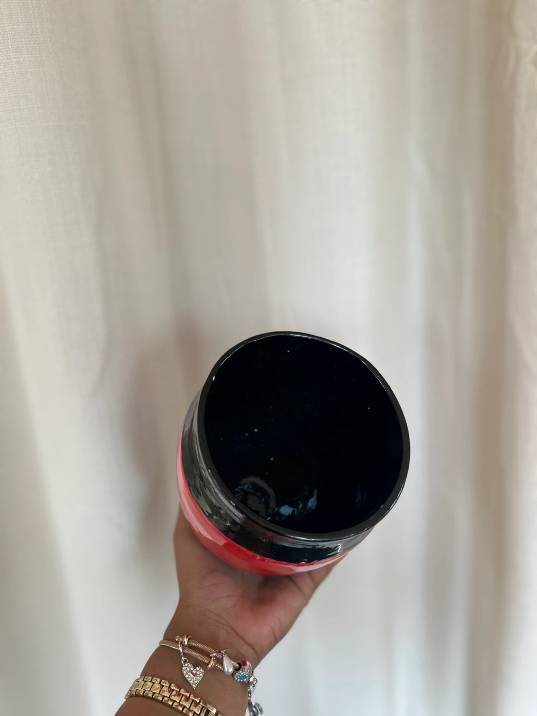 Red and Black Ceramic Planter Pot - photo 3