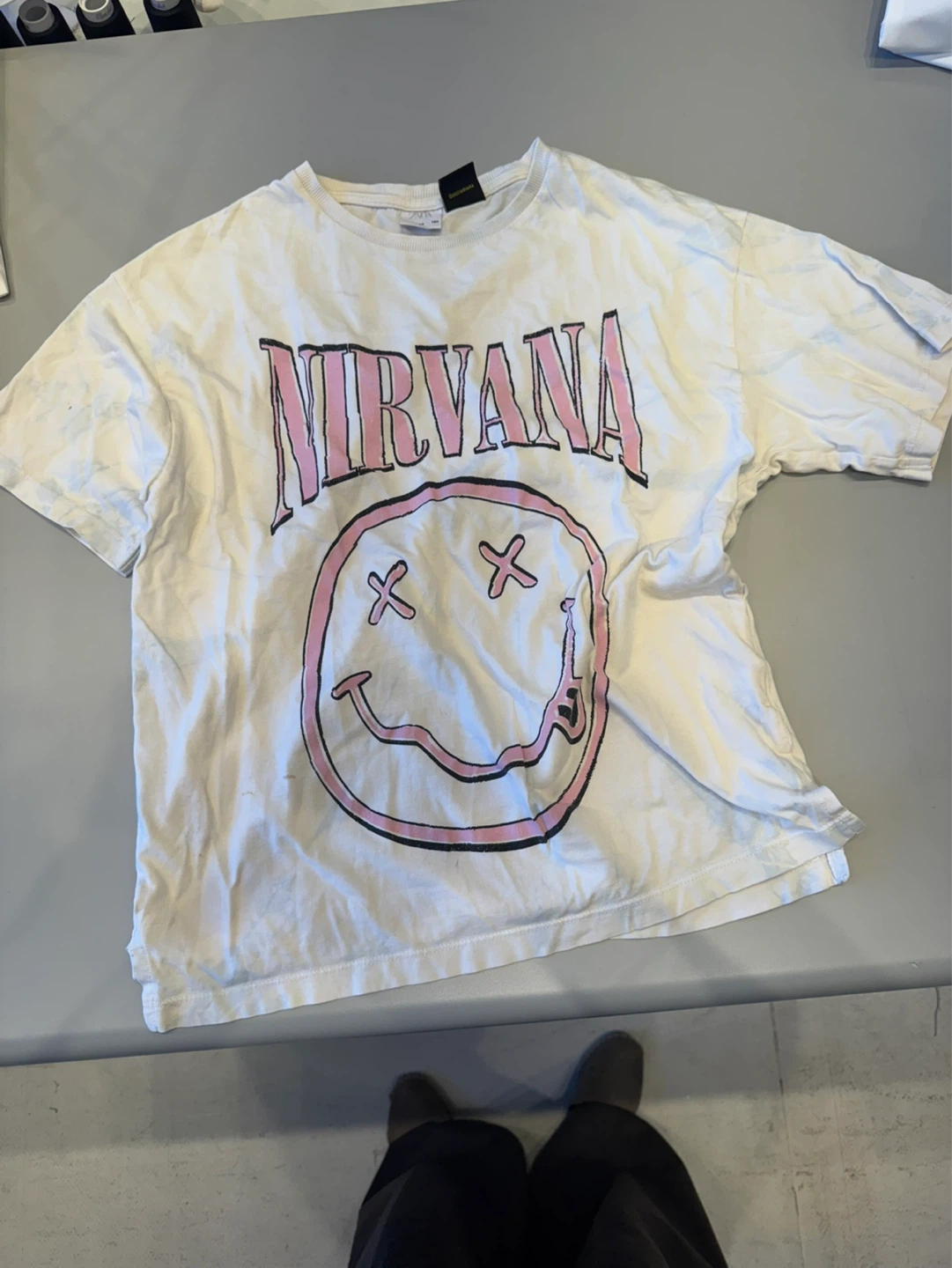 Zara Nirvana Smiley Face T-Shirt