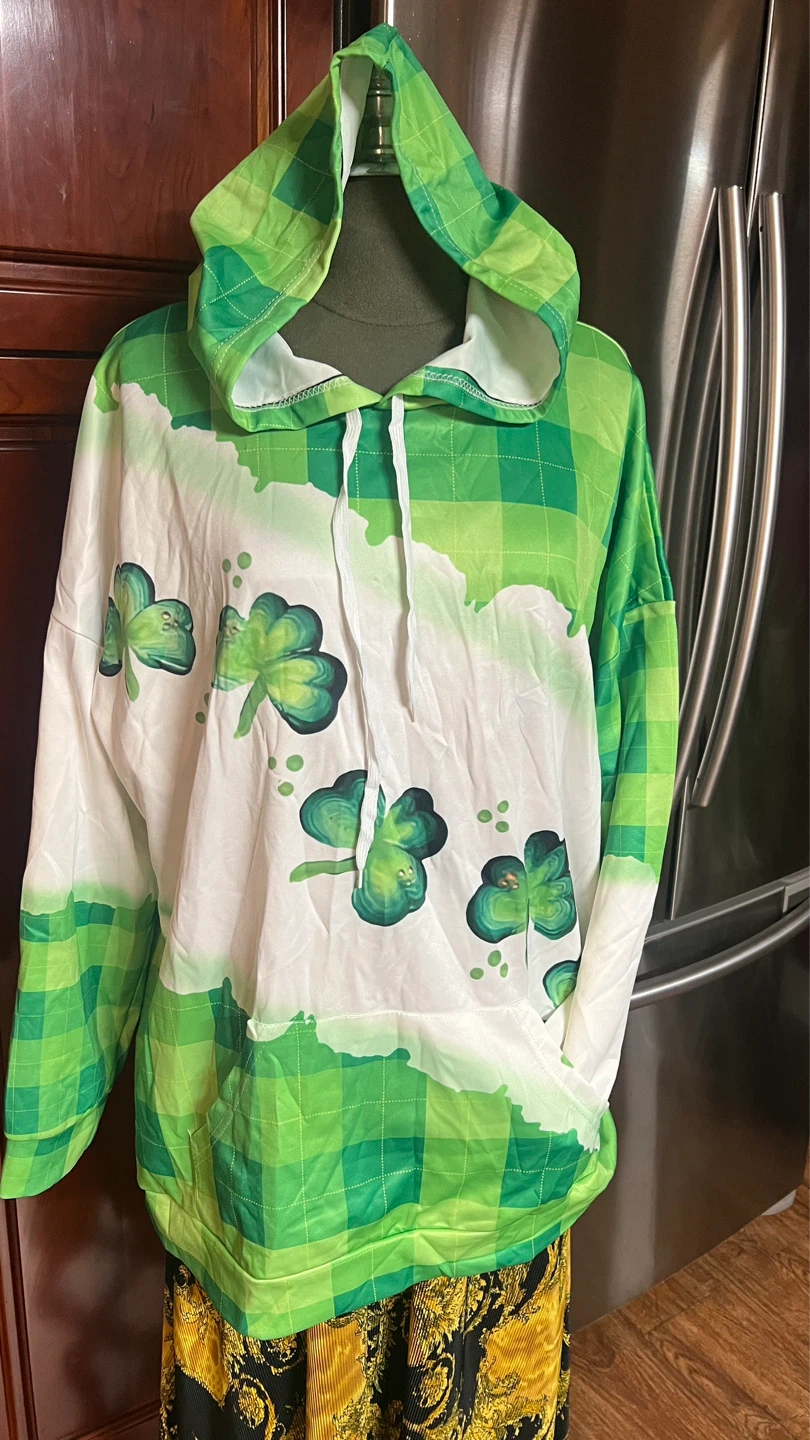 Green Plaid Shamrock Hoodie - photo 2