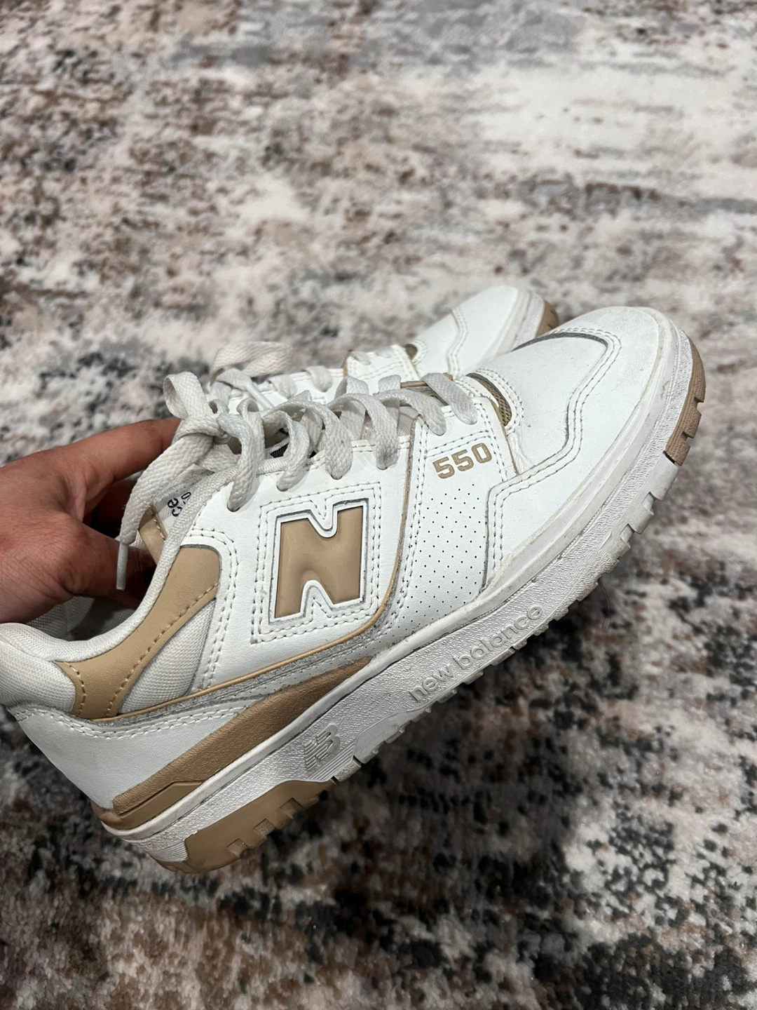 New Balance 550 White Tan Sneakers