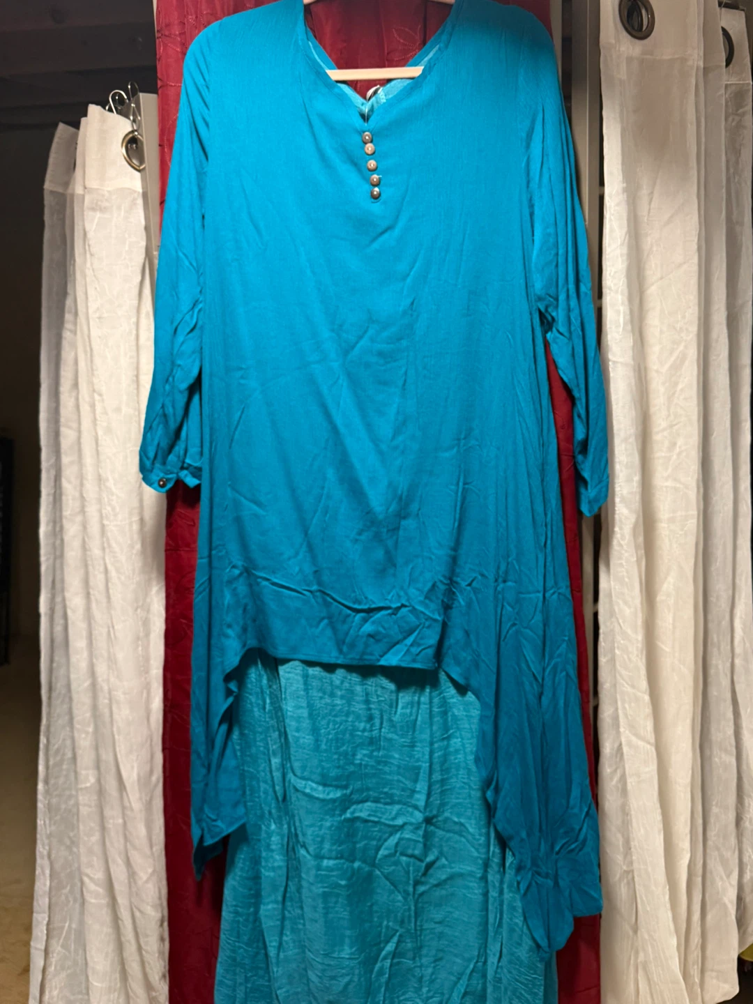 CL.shang Turquoise Layered Tunic Top - photo 2