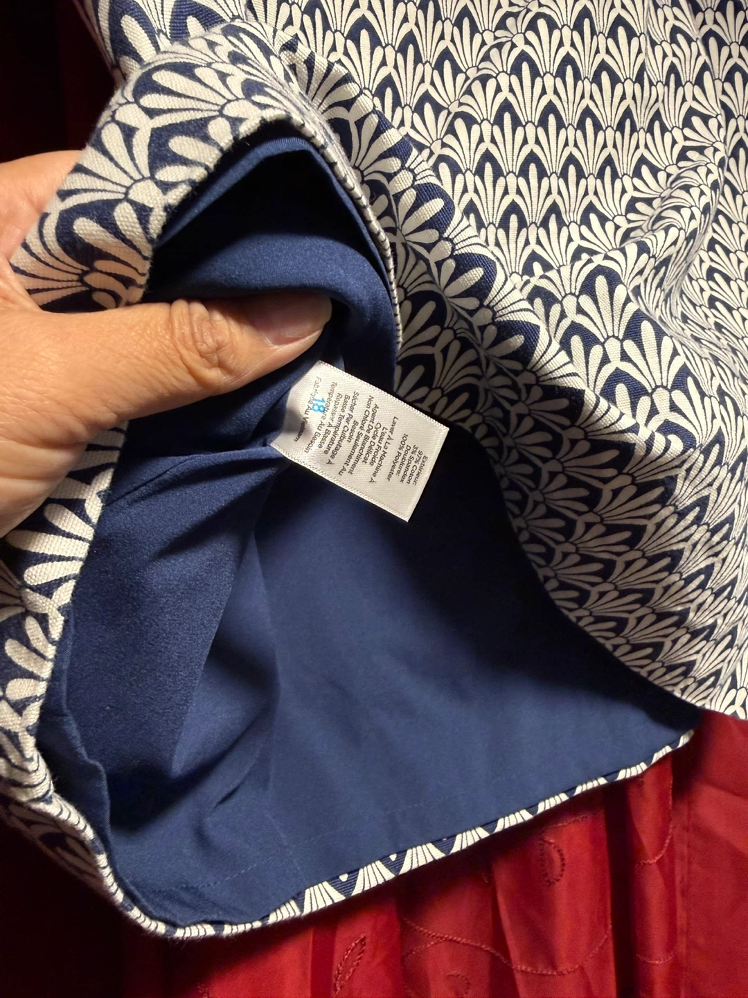 Talbots Skirt Blue & White Pattern Size 10 - photo 5