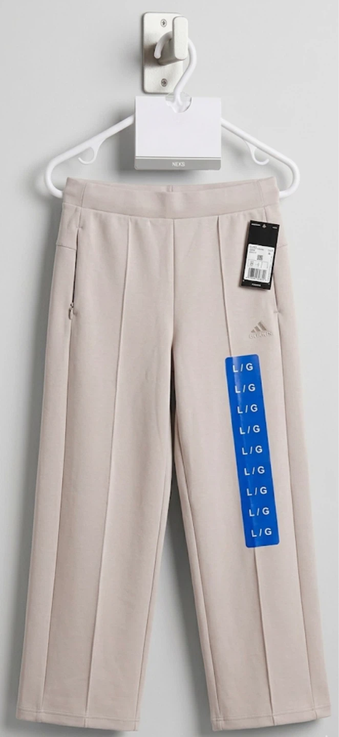 Adidas Wide Leg Track Pants Beige Size L/G