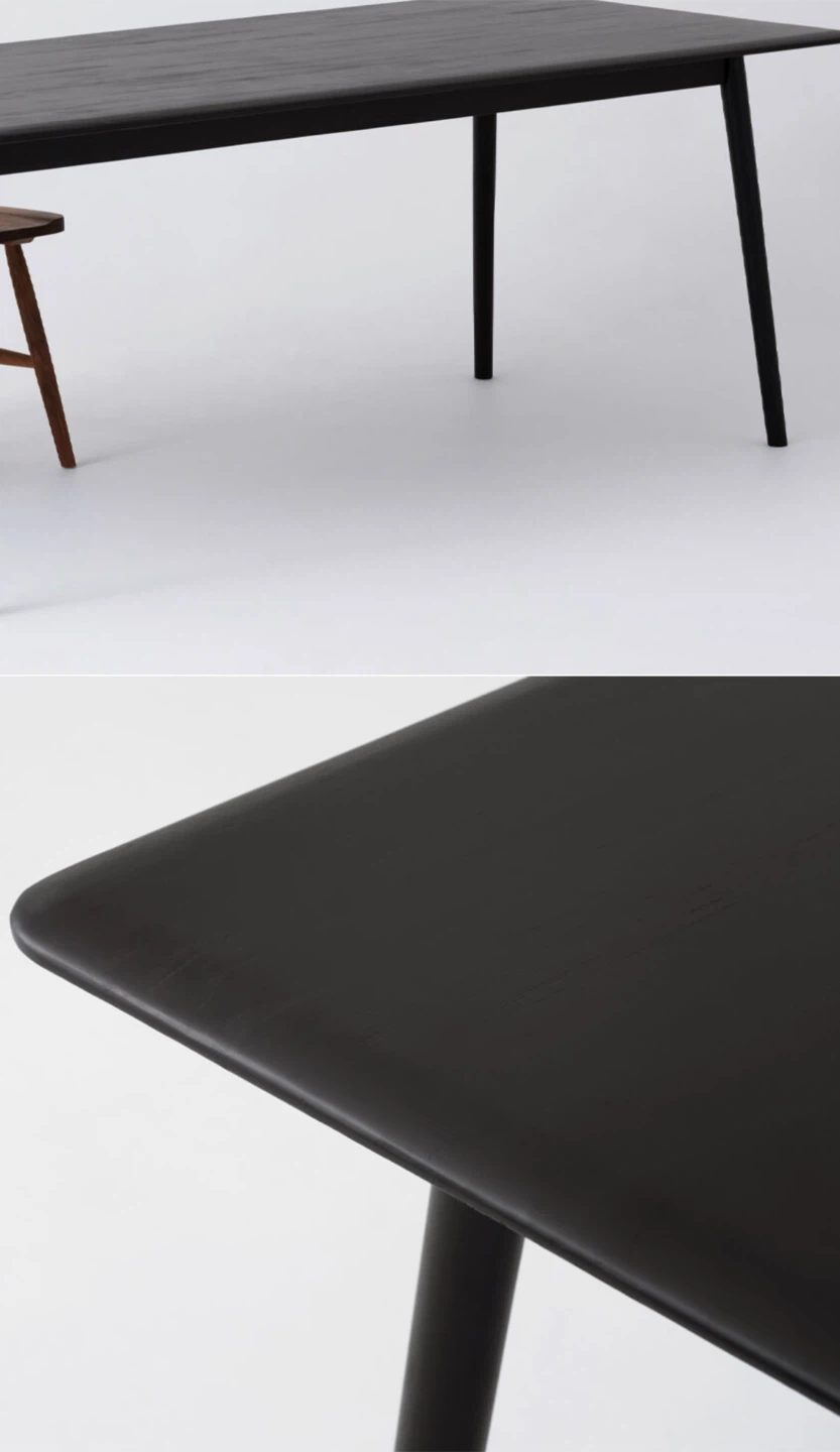 EQ3 Kacia Black wood Dining Table - photo 2