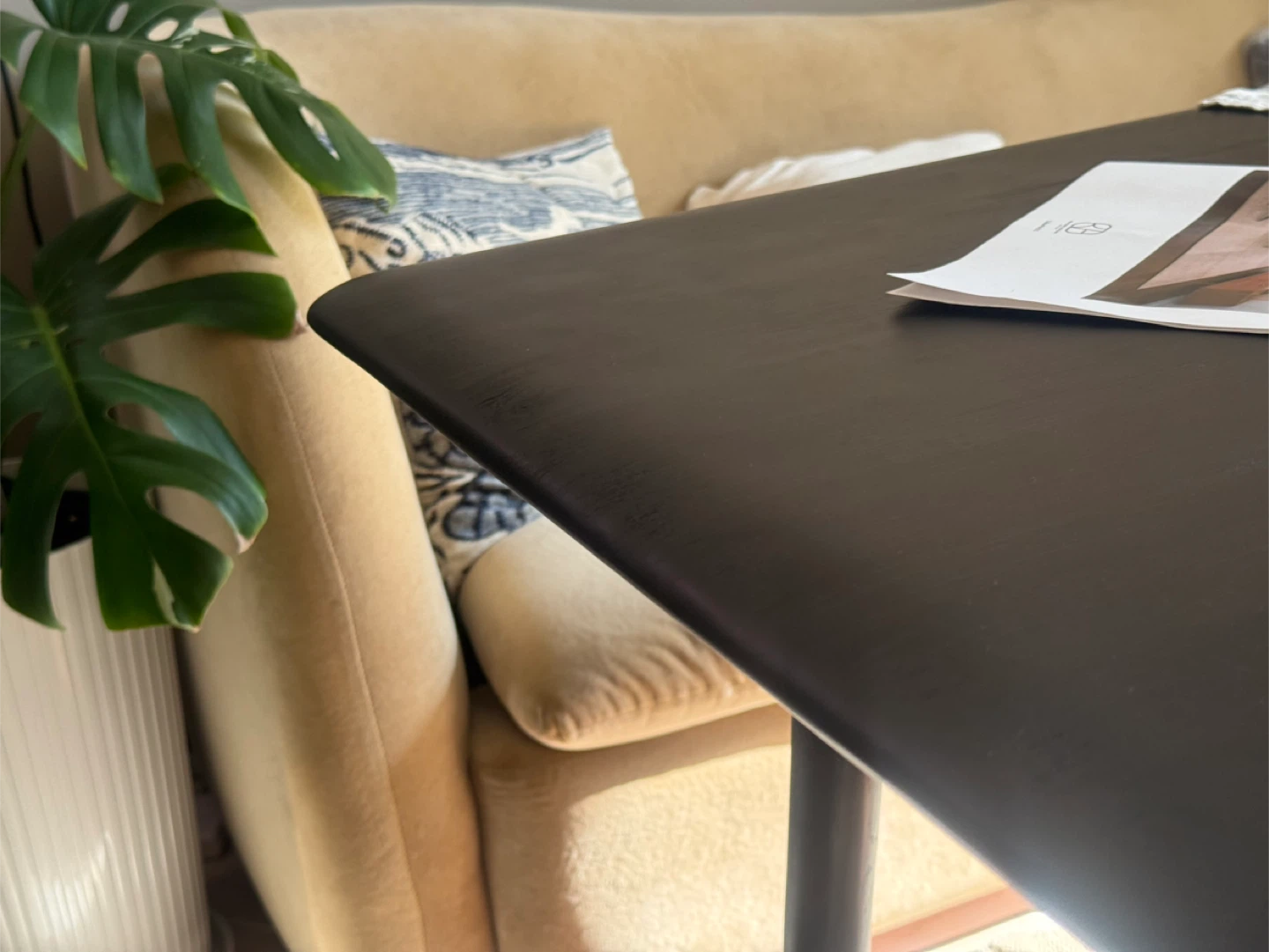 EQ3 Kacia Black wood Dining Table - photo 5