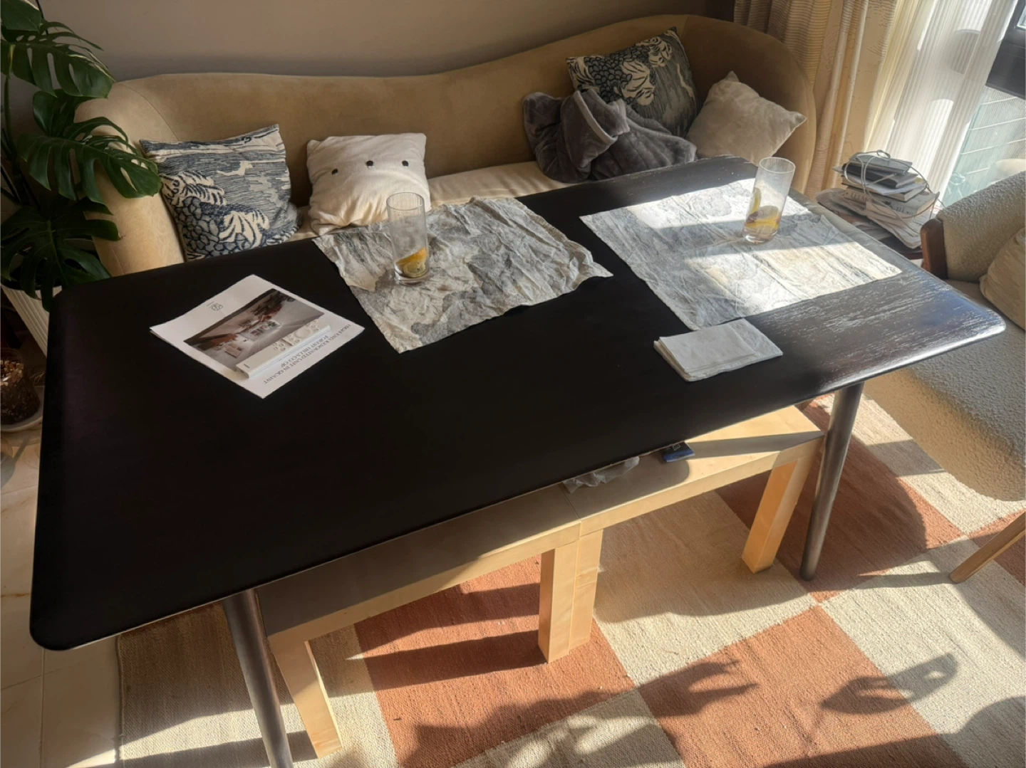 EQ3 Kacia Black wood Dining Table - photo 4