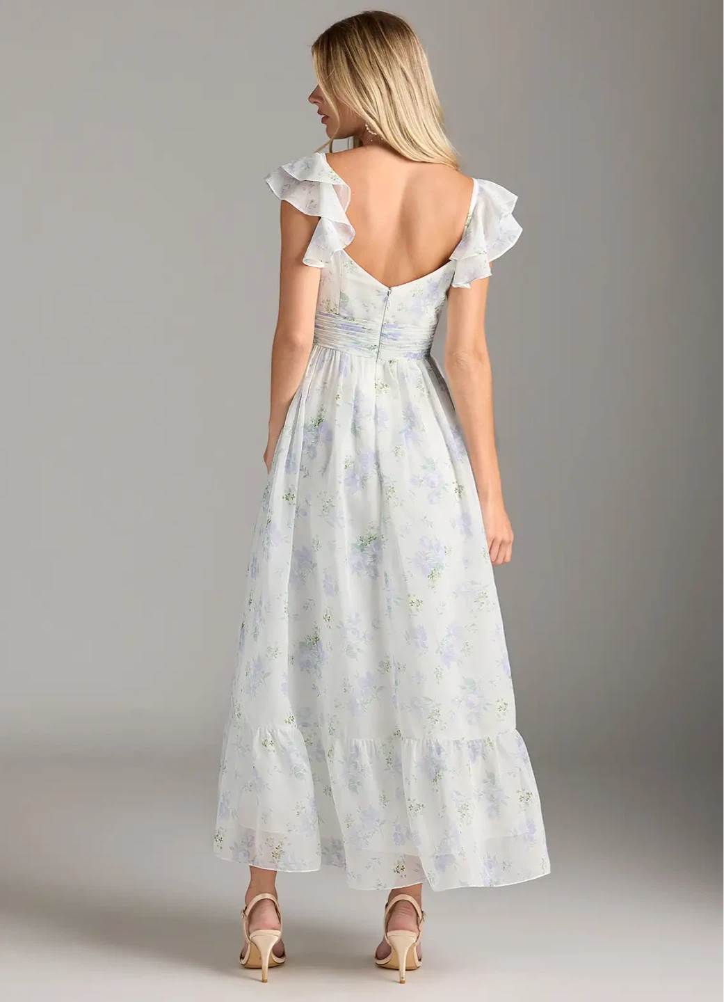 NEW Azazie baby blue floral dress - photo 2