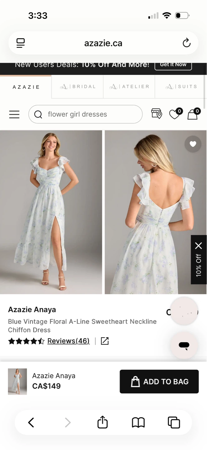 NEW Azazie baby blue floral dress - photo 3