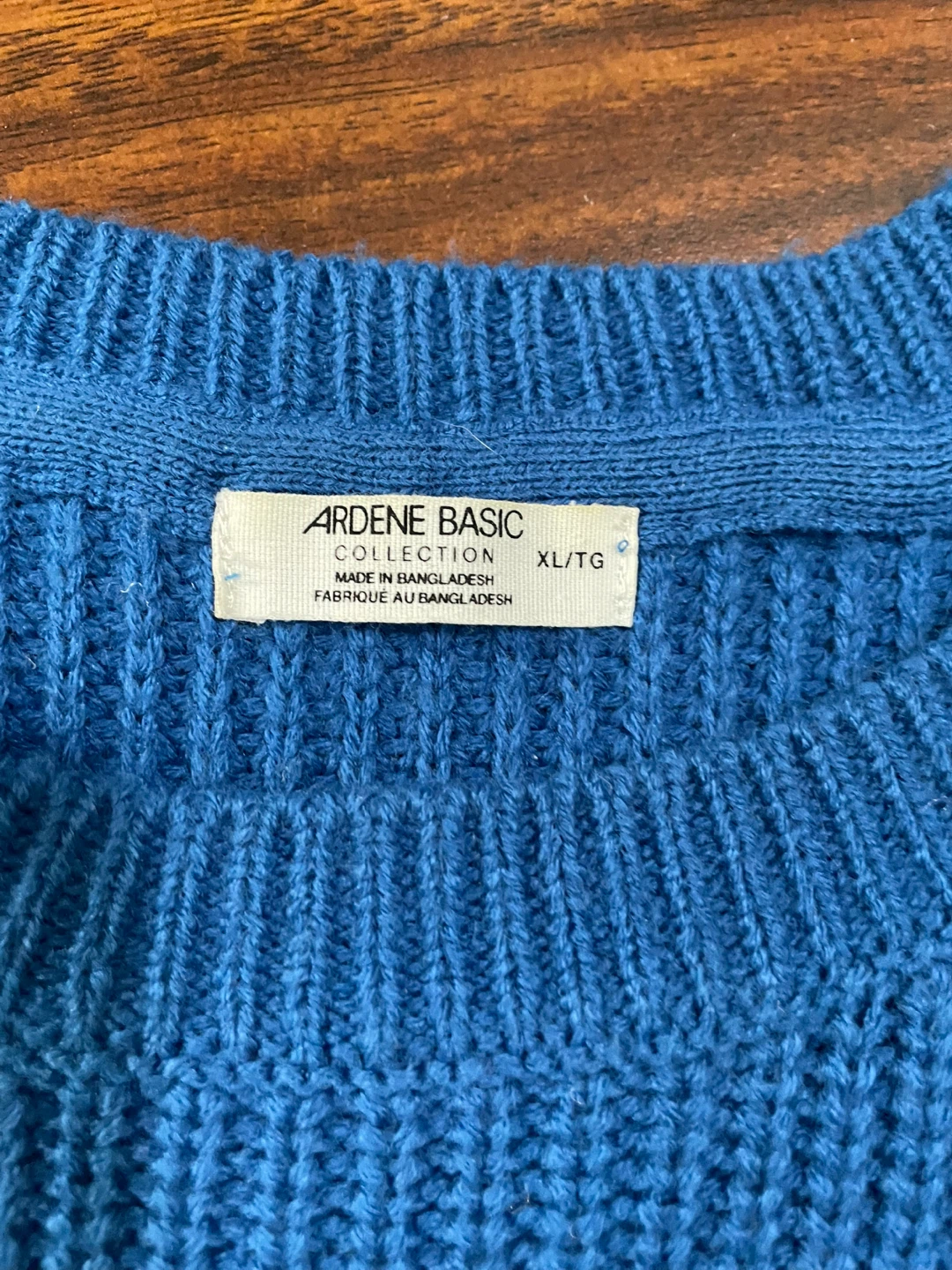 Ardene women’s XL knit sweater, ribbed crewneck, royal blue - photo 2