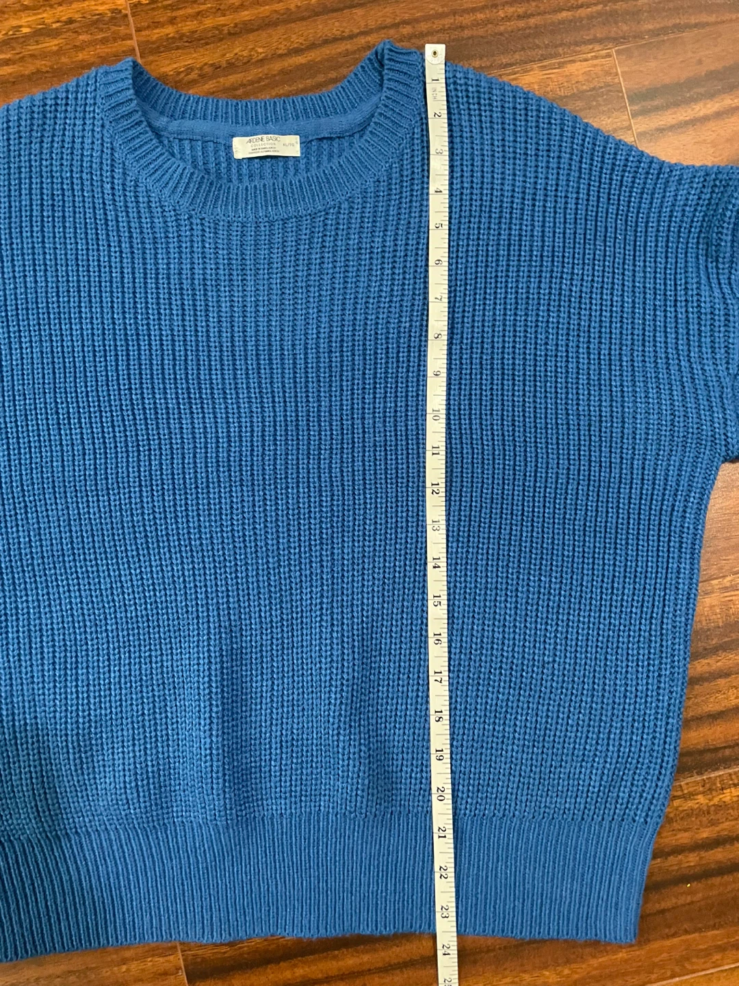 Ardene women’s XL knit sweater, ribbed crewneck, royal blue - photo 4