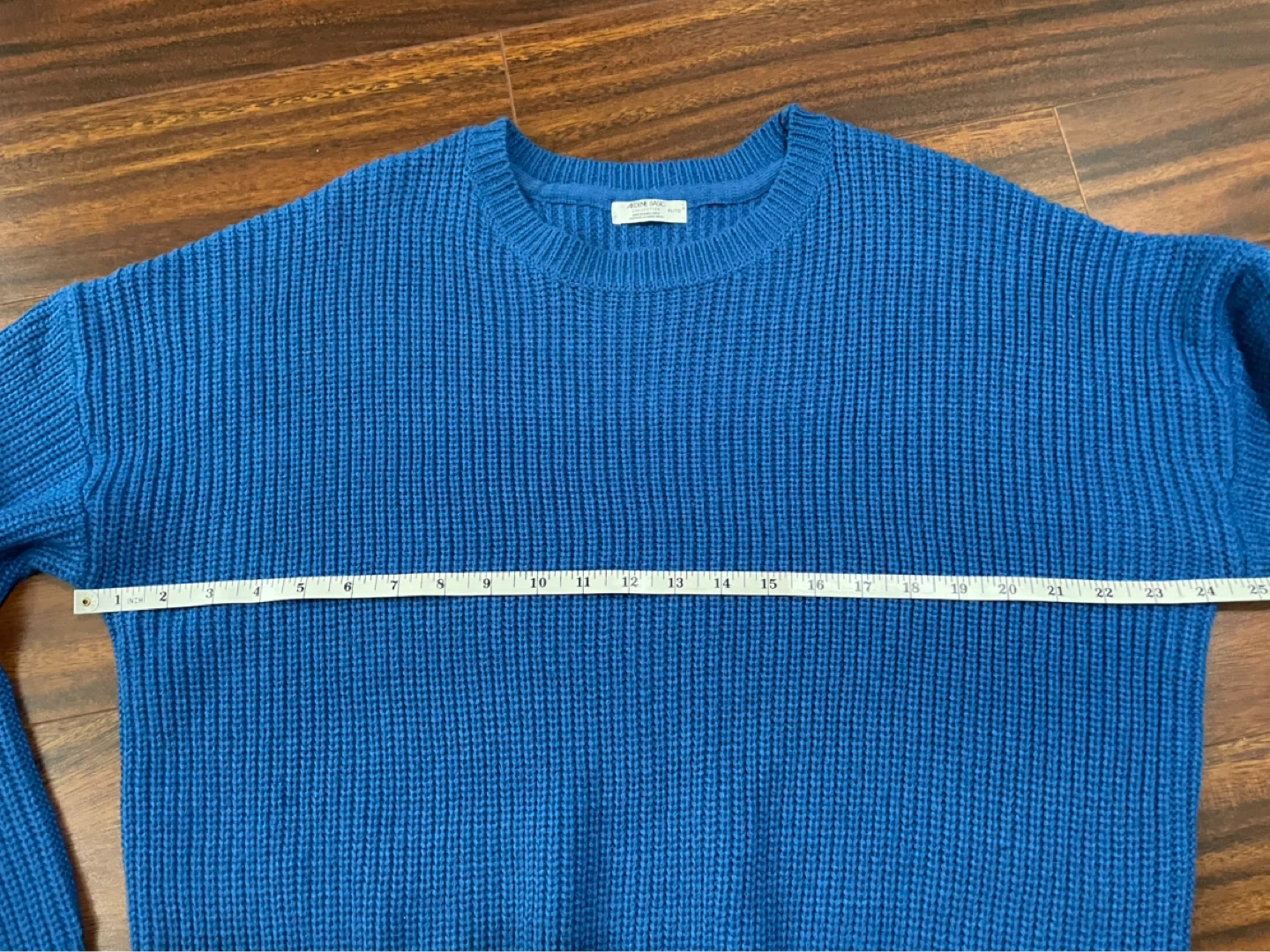 Ardene women’s XL knit sweater, ribbed crewneck, royal blue - photo 3