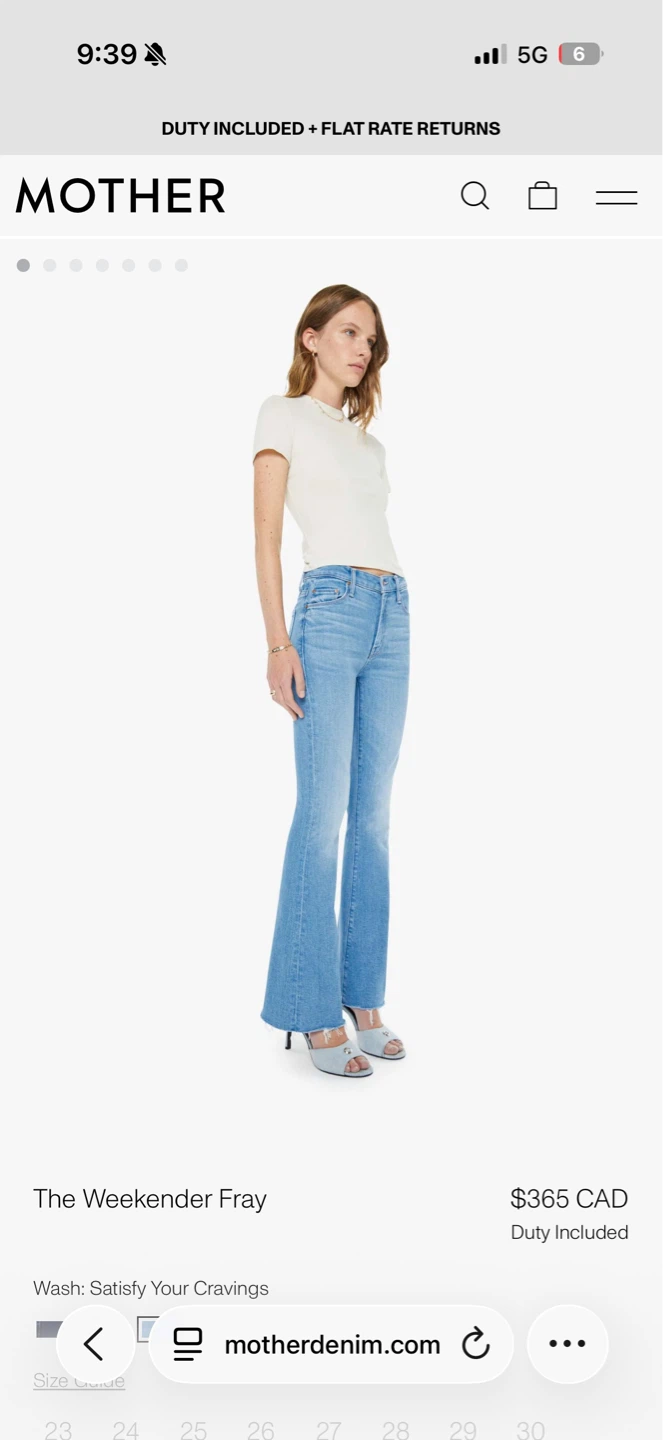 MOTHER ($365) Weekender Fray Flared Light Wash Jeans